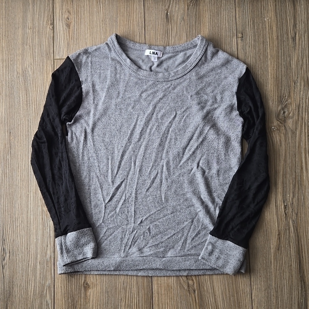 LNA Burnout Sleeve Pullover Sweater